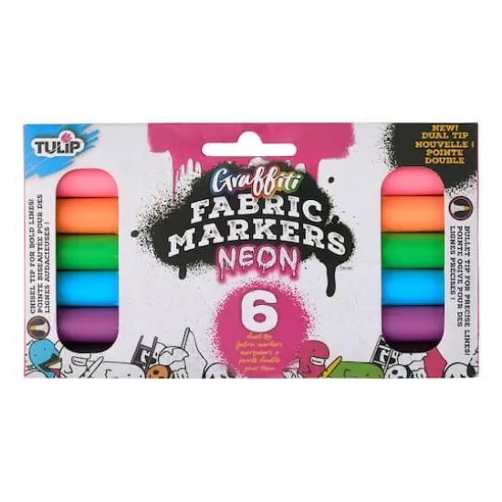 Tulip&reg; Graffiti Fabric Markers&trade; Neon {4}