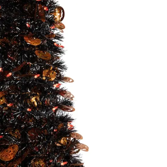 4ft. Fall Harvest Pop Up Artificial Thanksgiving Tree with Pumpkins, Orange Lights {4}