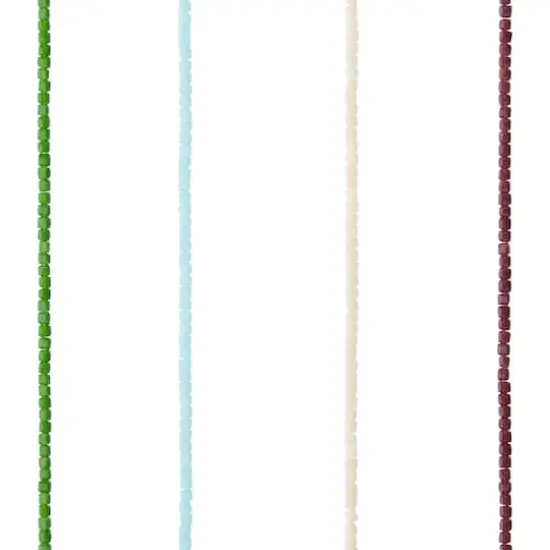 Purple, Green & Blue Glass Cube Beads, 3mm by Bead Landing&trade; {1}