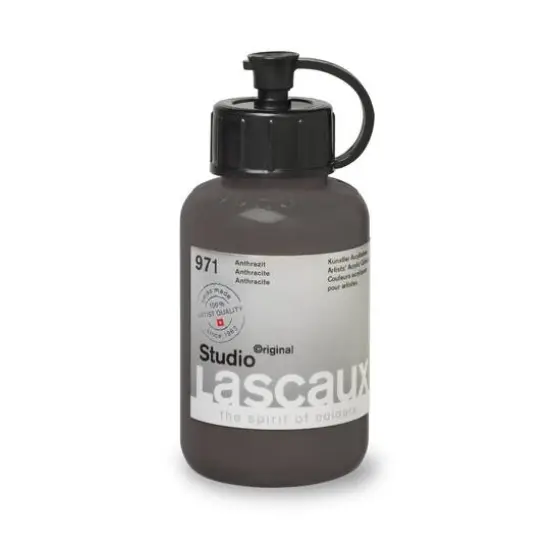 Lascaux Studio Acrylic Paint, 85mL 971 Anthracite {4}