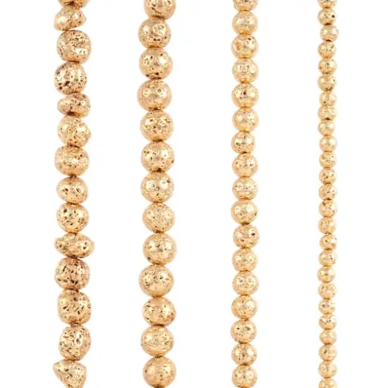 Mixed Lava Beads by Bead Landing&trade; Gold {1}