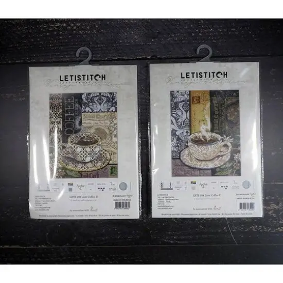 Letistitch Lion Coffee B Counted Cross Stitch Kit {6}