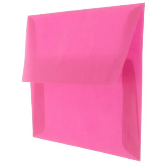 JAM Paper 4.75" x 6.5" Translucent Envelopes, 50ct. Magenta Pink {3}