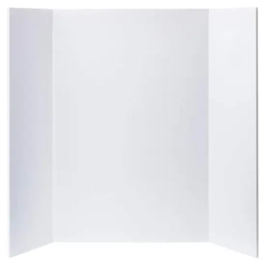 White Guide-Line 18" x 24" Foam Tri-Fold Display Board {1}