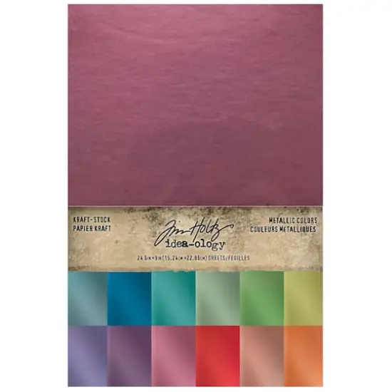 Idea-Ology Kraft-Stock Stack Cardstock Pad 6" x 9" 24 ct. Metallic Colors {1}