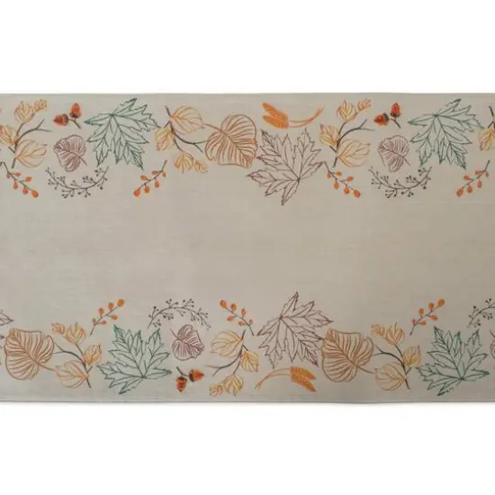 DII&reg; 72" Autumn Leaves Embellished Table Runner {4}