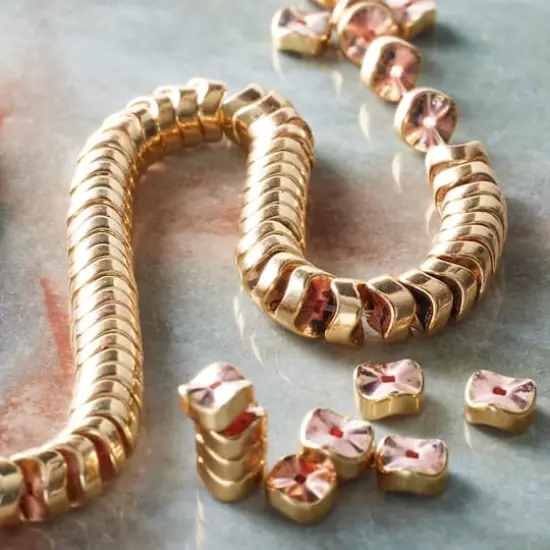 Gold Hematite Wave Beads by Bead Landing&reg;, 6mm {3}