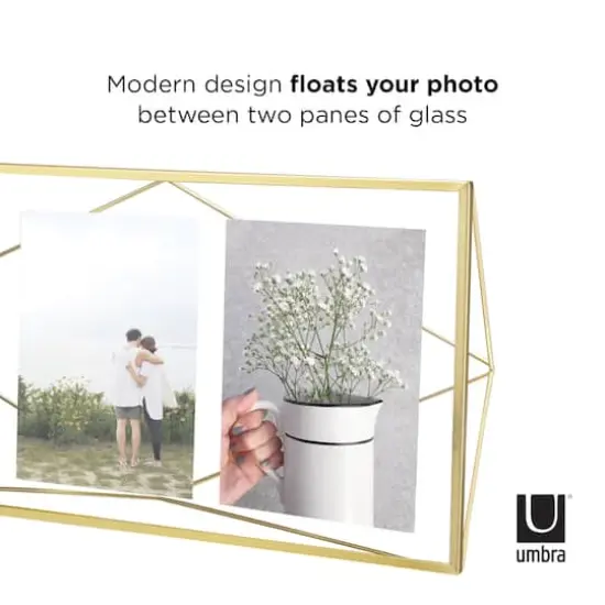 Umbra Matte Brass Prisma 3 Opening Picture Frame {4}