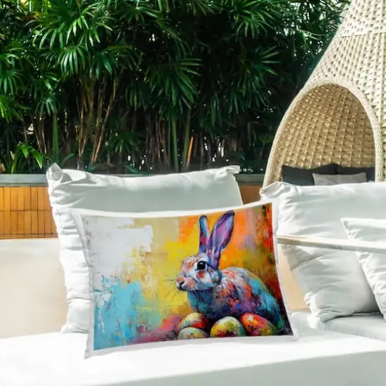 Stupell Industries Easter Joy Abstract Outdoor Printed Pillow {3}