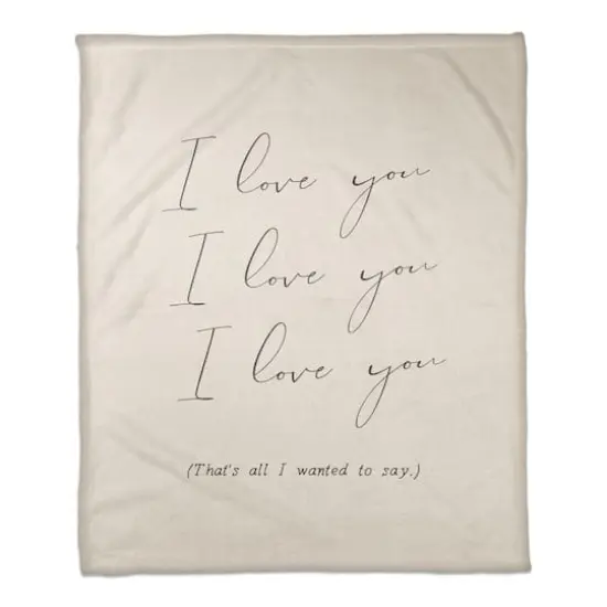 50" x 60" I Love You That's All Coral Fleece Throw Blanket {1}