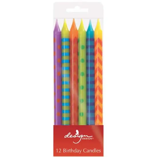 Design Design Colorful Designs Birthday Candle Sticks Set {1}