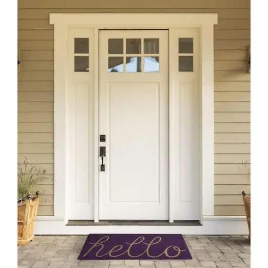 DII&reg; Hello Doormat Purple {6}