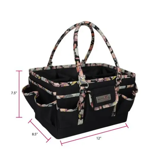 Everything Mary Black Floral Deluxe Store & Tote {4}