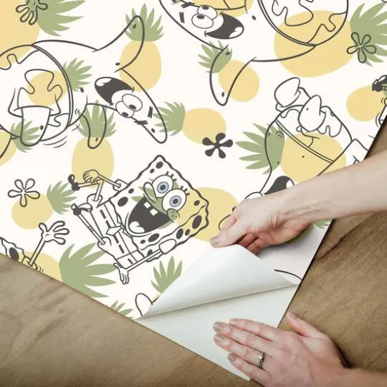 RoomMates SpongeBob&nbsp;SquarePants Pineapple Peel & Stick Wallpaper {5}