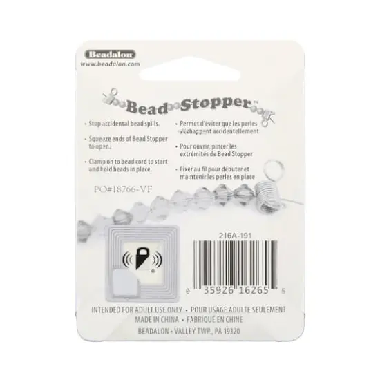 Beadalon&reg; Bead Stopper&trade; Coiled Stainless Steel Strand Clip, 4ct.  {4}
