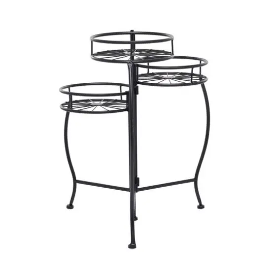 Black Iron Modern Plantstand, 22" x 18" x 19" {7}