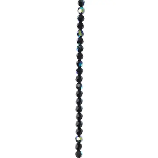 Preciosa Glass Crystal Round Beads, 6mm by Bead Landing&trade; Jet AB {4}