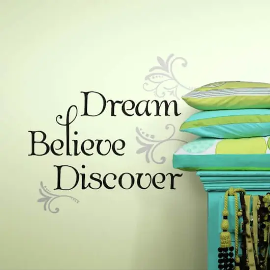 RoomMates Dream Believe Discover Peel & Stick Wall Decals {3}