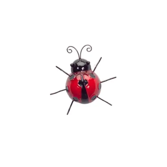 Metal Ladybug Garden D&eacute;cor Set {6}