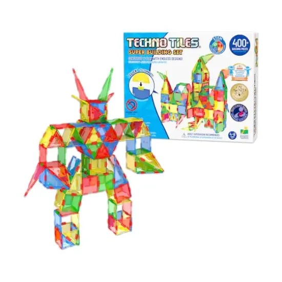 Techno Tiles - Super Building Set: Primary Colors: 400+ Pcs {4}