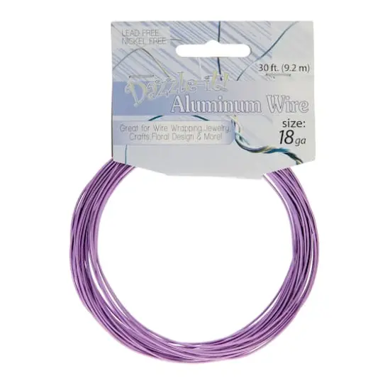 John Bead 18 Gauge Aluminum Jewelry Wire, 30ft. Lilac {4}