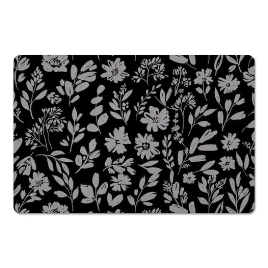 Monochromatic Florals 27" x 18" Floor Mat {4}