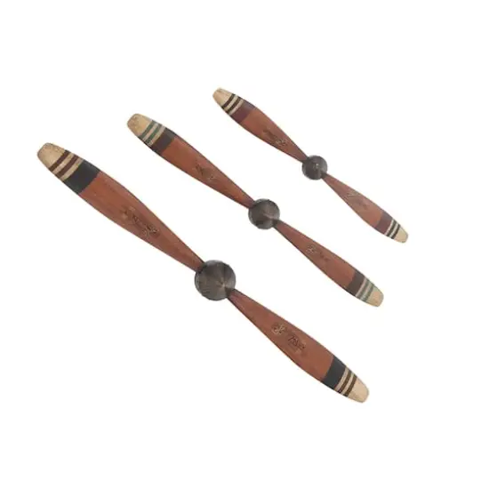 Red Metal Propeller Industrial Wall D&eacute;cor Set {1}