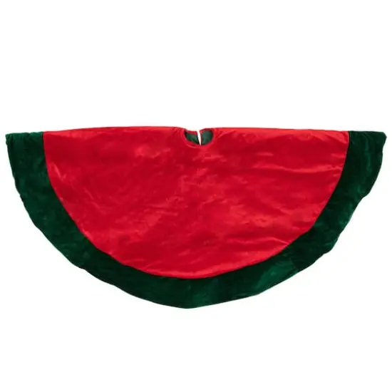60" Red & Green Traditional Christmas Tree Skirt {9}