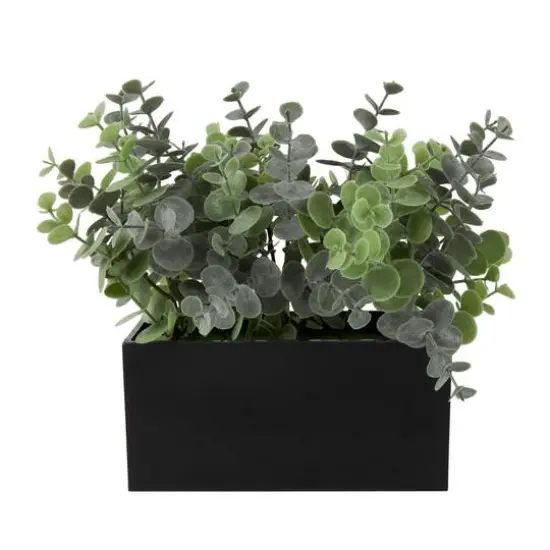 12" Green Foliage Artificial Plant with Black Pot {1}
