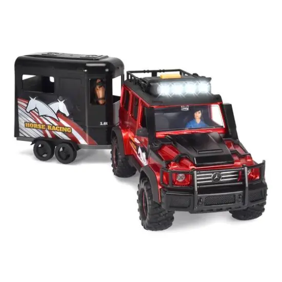 Dickie Toys Light & Sound Horse Trailer Playset {6}