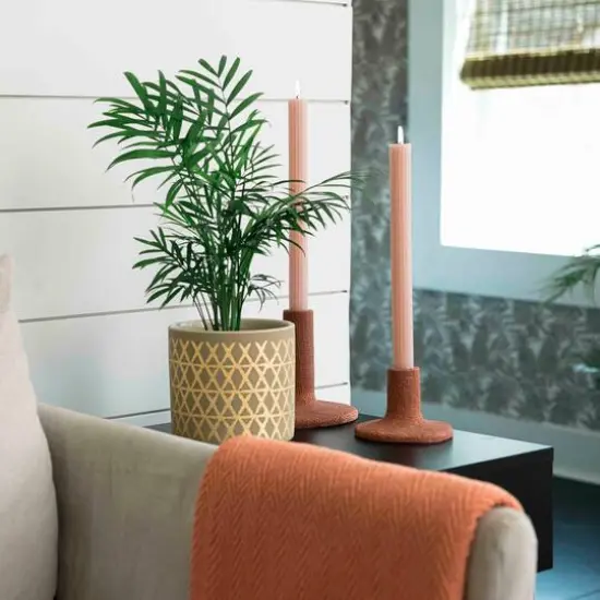 Hello Honey&reg; Gold Stoneware Pots with Geometric Pattern Set {3}