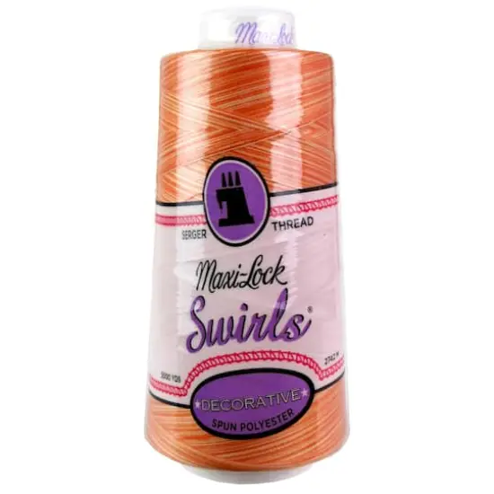 A&E Maxi-Lock Swirls&reg; Polyester Thread, 3000yd. Orange Creamsicle {1}