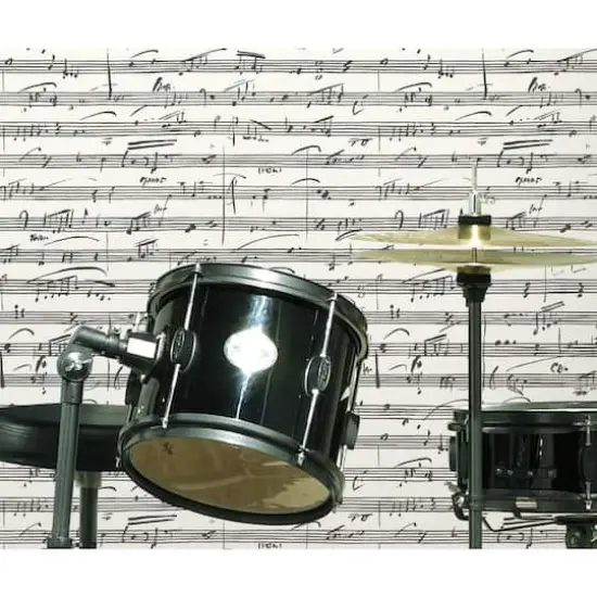 RoomMates Melody Peel & Stick Wallpaper White/Black {5}