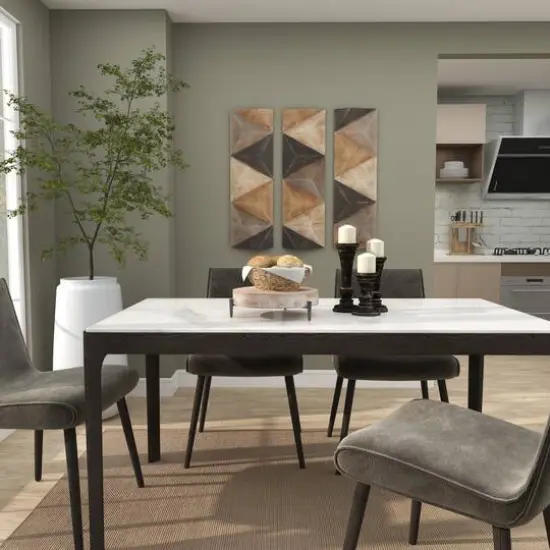 13" Cream Mango Wood Tray with Black Metal Leg {14}