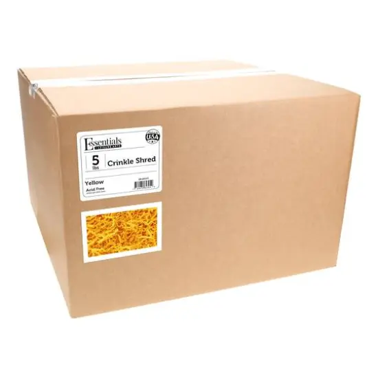 Essentials by Leisure Arts Crinkle Shred Box, 5lb. Yellow {4}