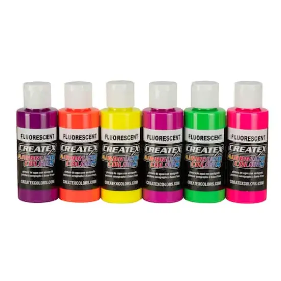Createx&trade; Airbrush Color Fluorescent 6 Color Set {1}