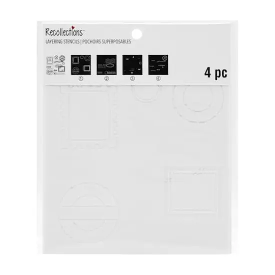 6" x 6" Postal Print Layering Stencil Set by Recollections&trade; {3}