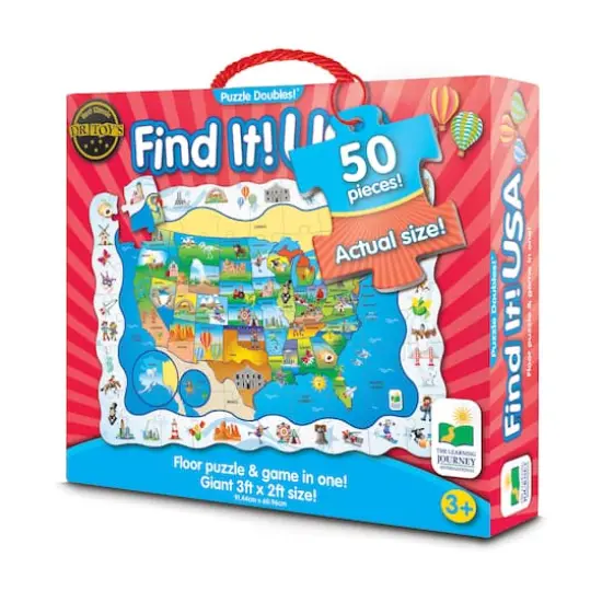 Puzzle Doubles!&reg; Find It! USA 50 Piece Puzzle {1}