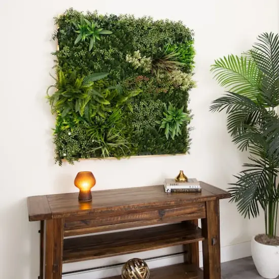 38" Framed Madagascar Forest Artificial Living Wall Art Panel {7}