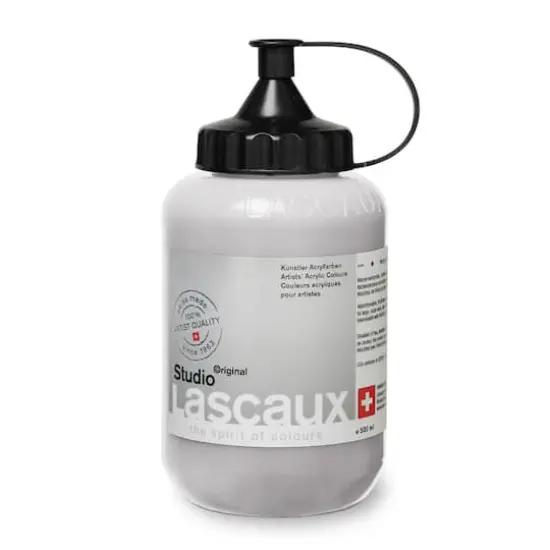 Lascaux Studio Acrylic Paint, 500mL 982 Titanium White {1}