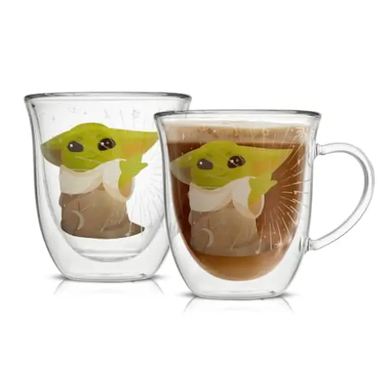 JoyJolt&reg; 13.5oz. Star Wars&trade; The Mandalorian Mystic Glass Mugs, 2ct. {1}