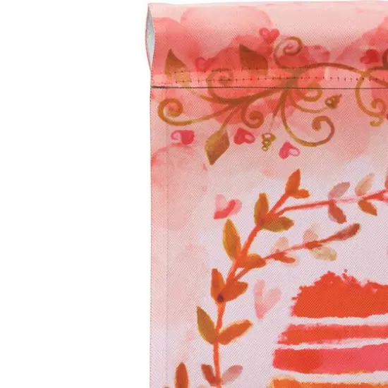 18" Watercolor Heart Valentine's Day Outdoor Garden Flag {6}