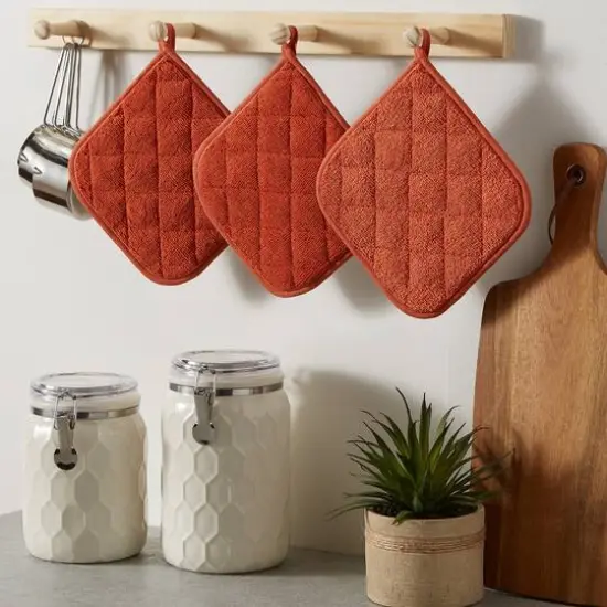 DII&reg; Terry Cloth Potholders, 3ct. Spice {6}