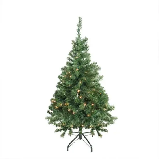 4ft. Pre-Lit Niagara Pine Medium Artificial Christmas Tree, Clear Lights {1}