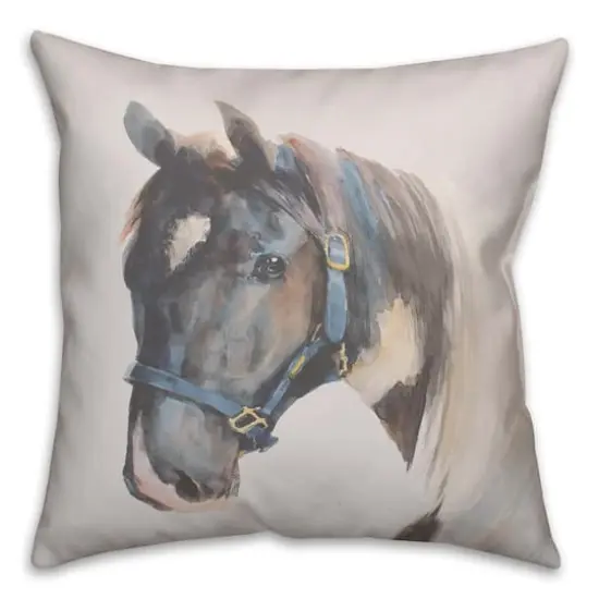 Horse Watercolor Throw Pillow {1}