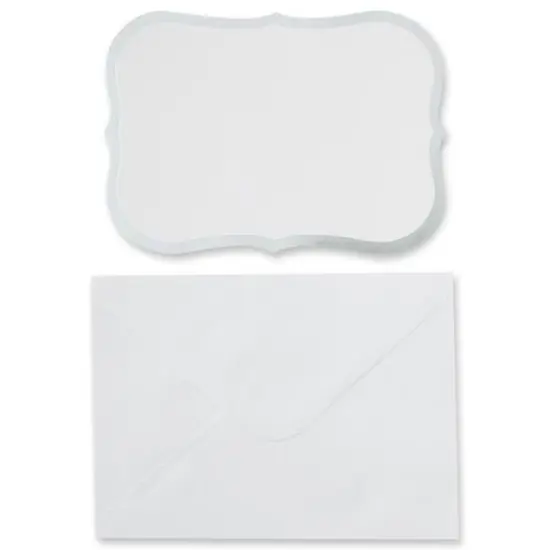 Silver Foil Flat Cards & Envelopes by Recollections&trade;, 5" x 7" {6}