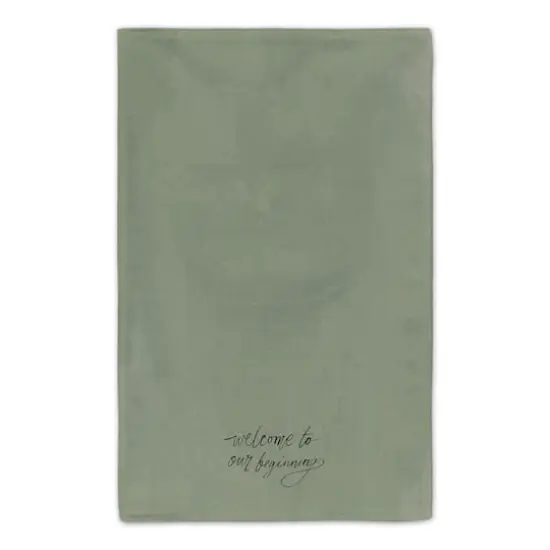 Welcome to Our Beginning Tea Towel Set Olive Green {5}