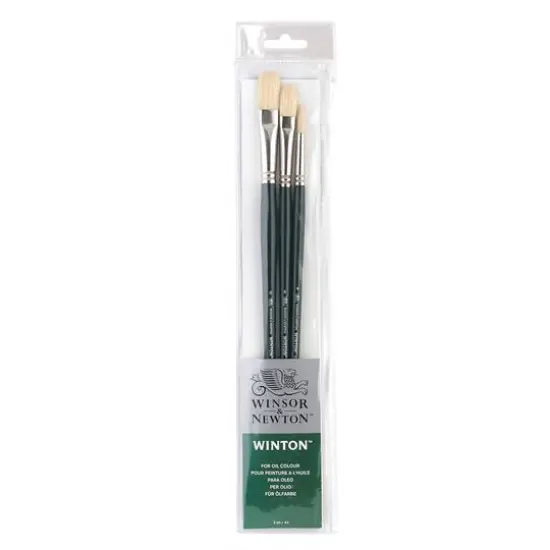 Winsor & Newton&reg; Winton&reg; Long Handle Brush 3 Pack {1}
