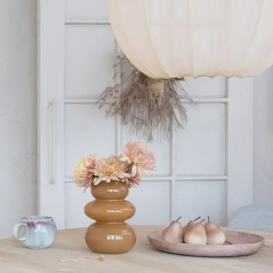 Hello Honey® 7.5" Caramel Brown Natural Elegance Glass Vase {8}