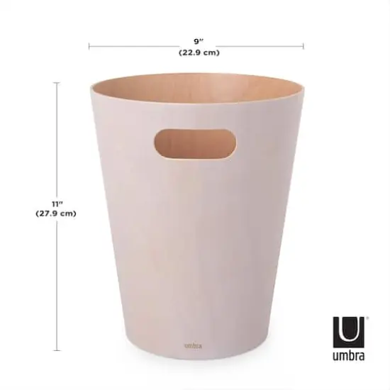 Umbra 2gal. Woodrow Trash Can White {5}